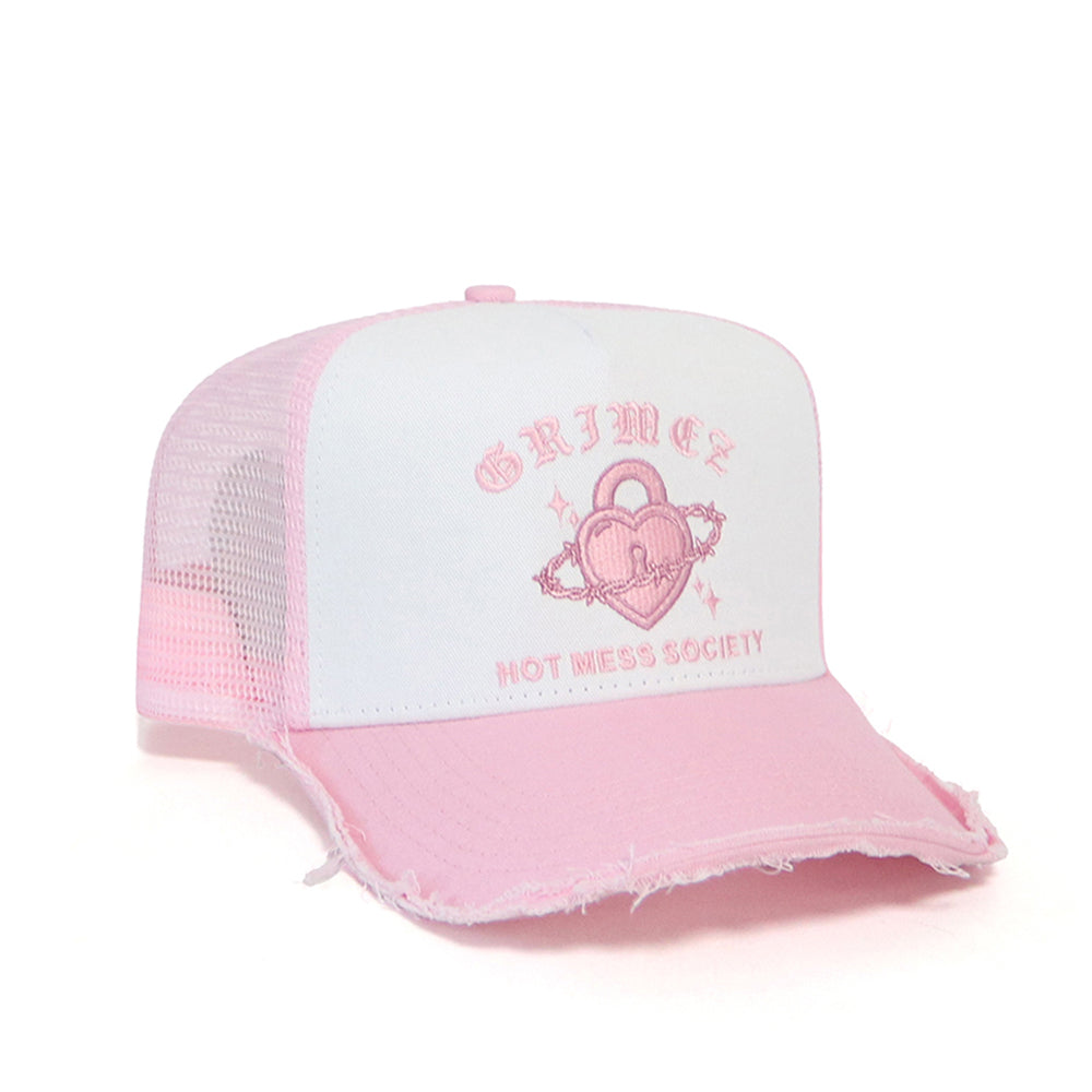 Hot Mess Society Distressed Trucker Hat