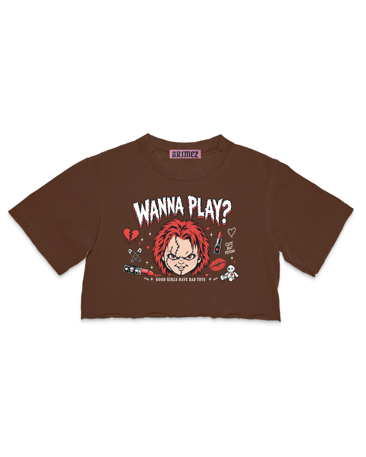 Wanna Play? Raw Hem Crop Top