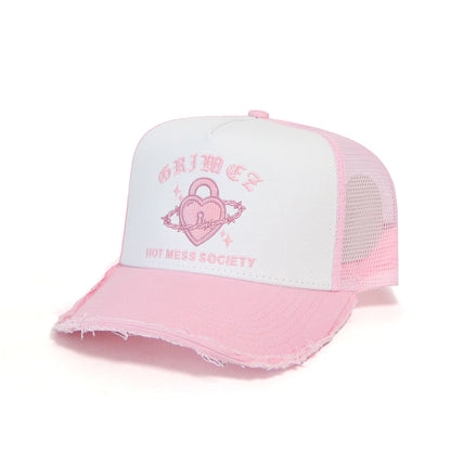 Hot Mess Society Distressed Trucker Hat