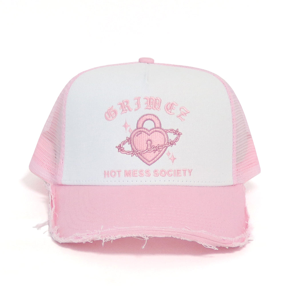 Hot Mess Society Distressed Trucker Hat