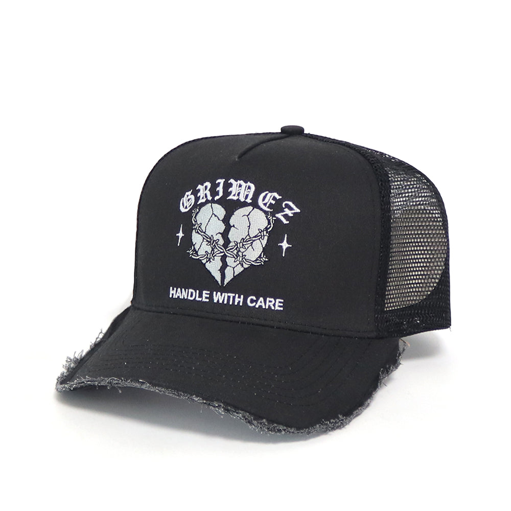 Handle With Care Distressed Trucker Hat