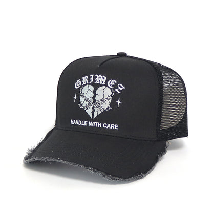 Handle With Care Distressed Trucker Hat