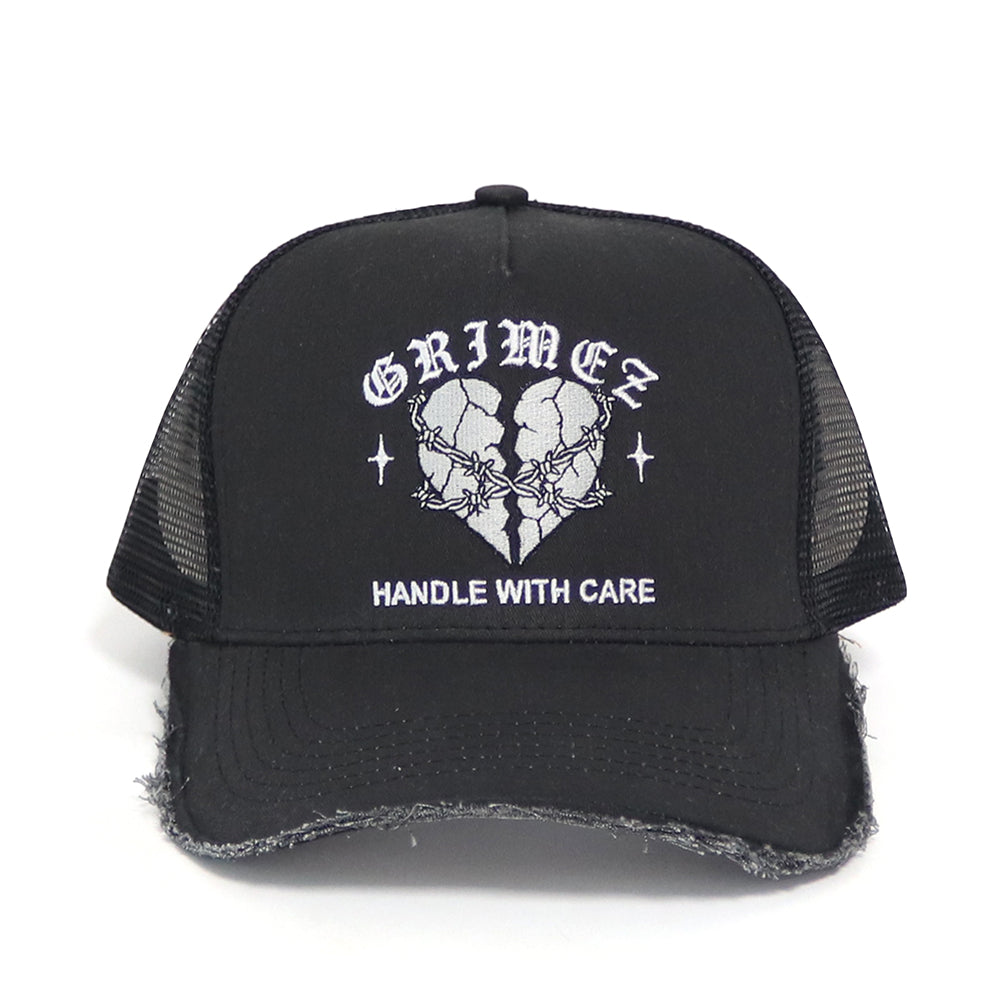Handle With Care Distressed Trucker Hat