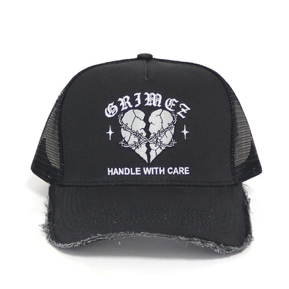 Handle With Care Distressed Trucker Hat