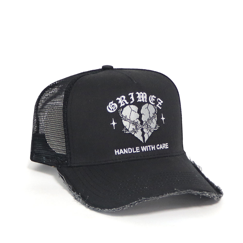 Handle With Care Distressed Trucker Hat