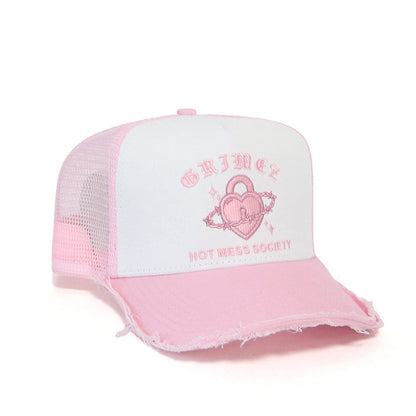Hot Mess Society Distressed Trucker Hat