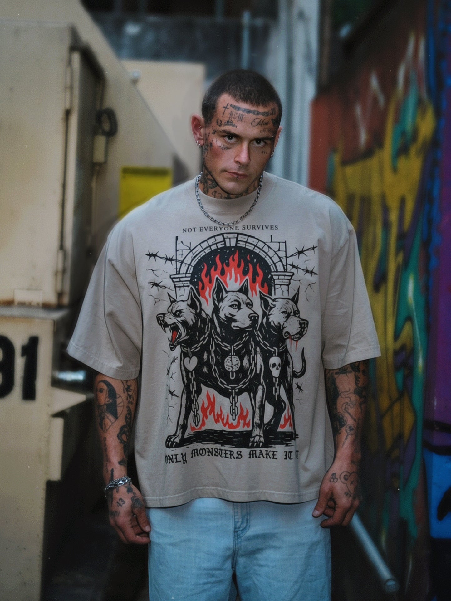 Cerberus Drop Shoulder Tee