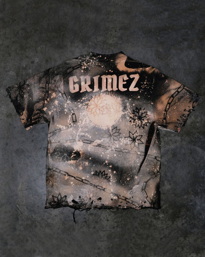 “THEY’RE WATCHING” Tee Hand-Altered Custom Art Piece