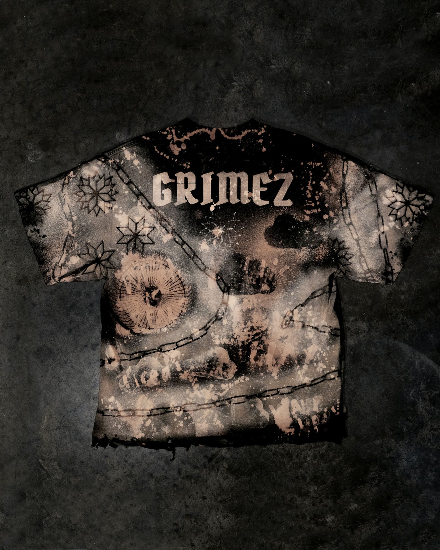 “THEY’RE WATCHING” Tee Hand-Altered Custom Art Piece