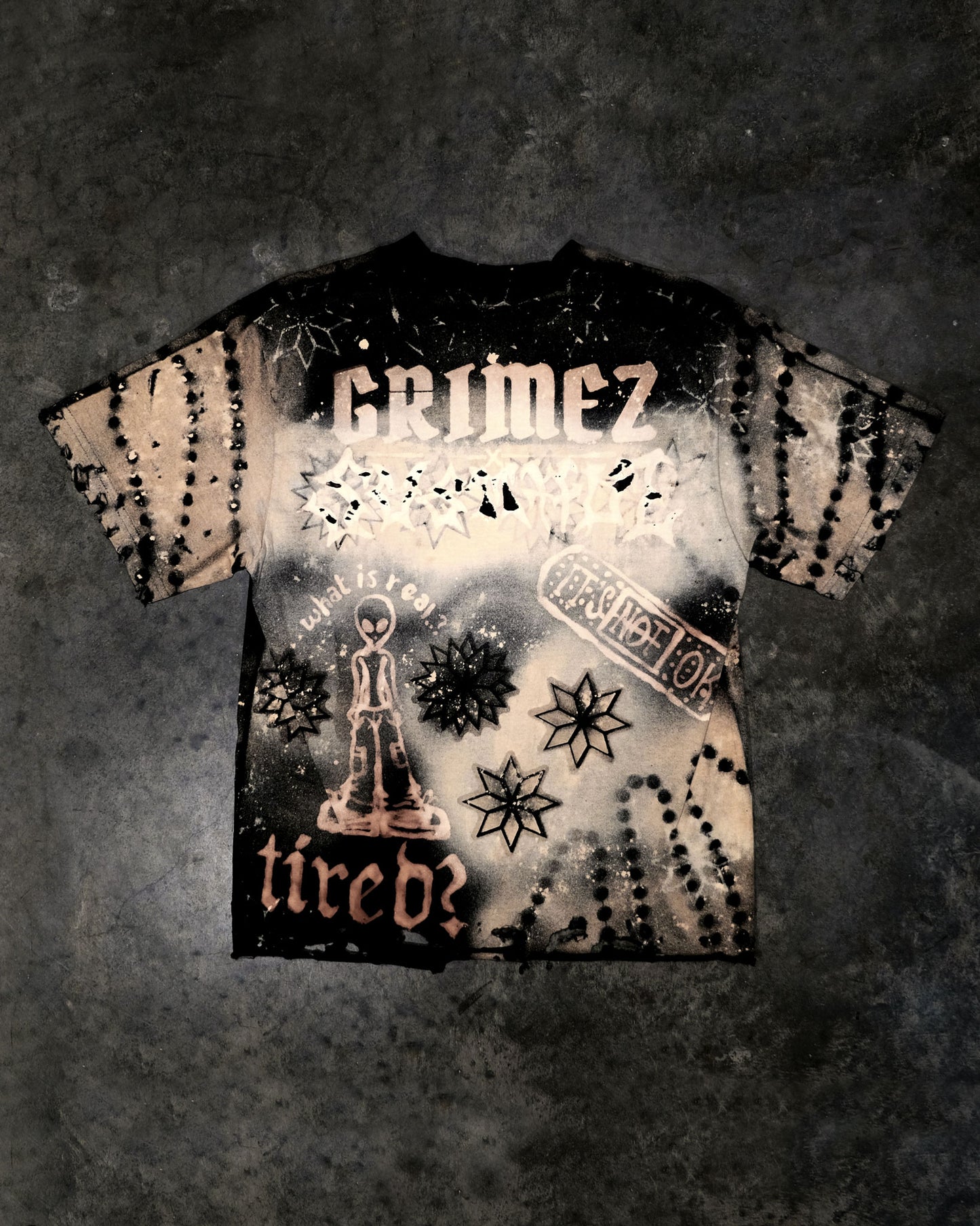 “THEY’RE WATCHING” Tee Hand-Altered Custom Art Piece